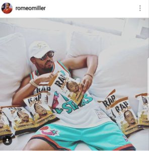 Romeo Miller supports Kingpop rap snacks package design